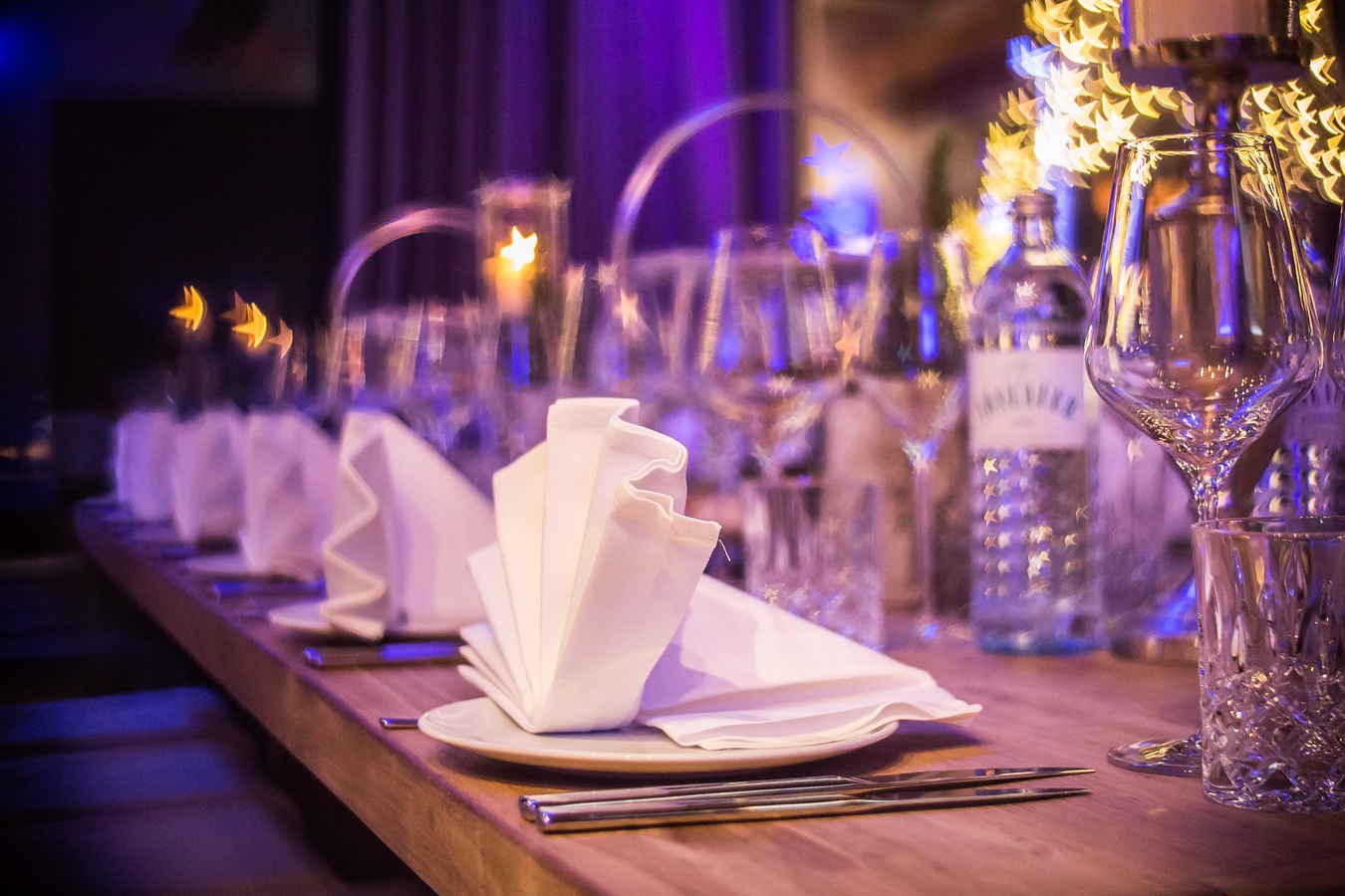 Décoration de table chic pour une réception de mariage en Alsace